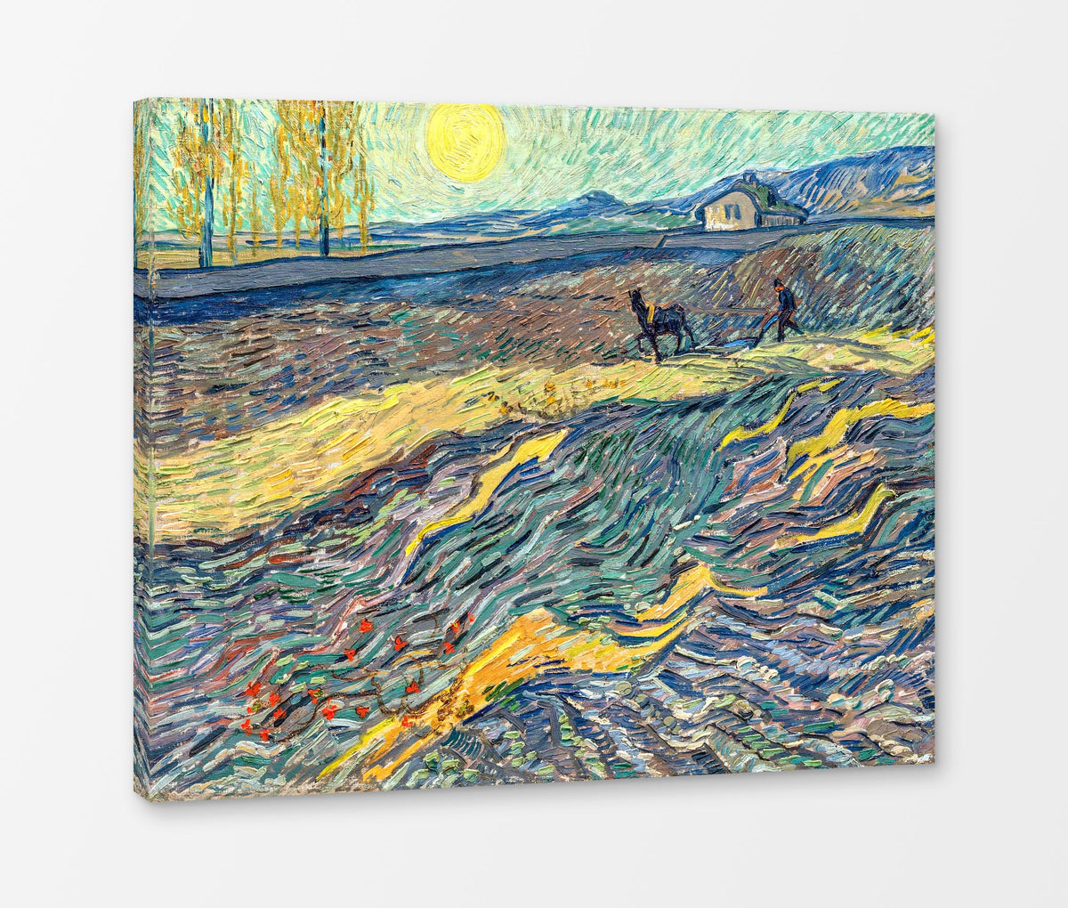 Vincent van Gogh Print, 091 Laboureur dans un champ (1889)_10x8 as a ready-to-hang canvas panel