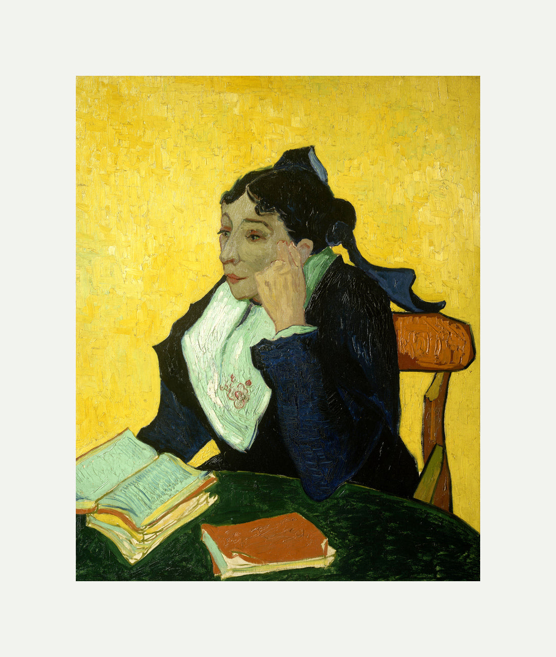 Vincent van Gogh Print, 093 L'Arlésienne (Porträt der Mme Ginoux)_10x8 with an off-white border for rolled canvas