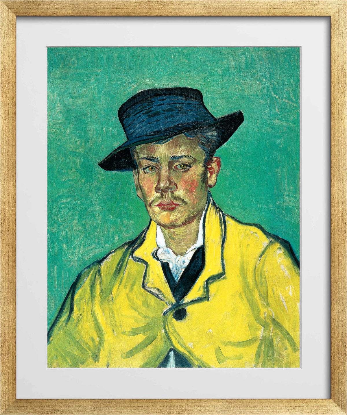 Vincent van Gogh Print, 109 Portrait of Armand Roulin_10x8 in a gold frame