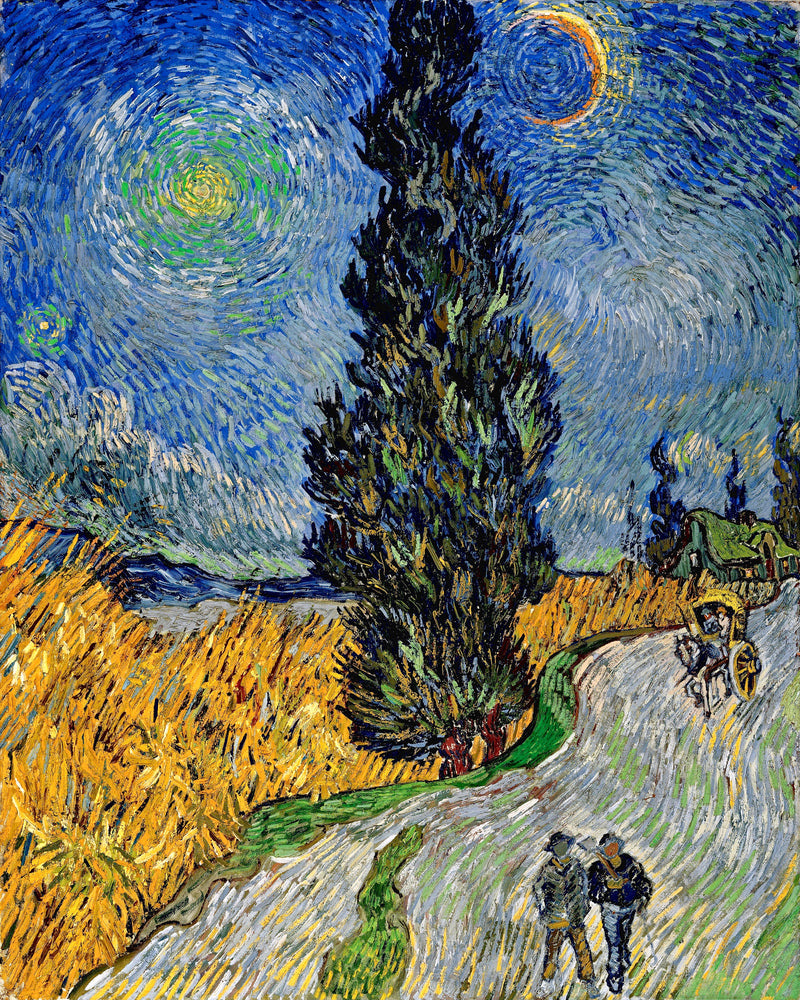 Vincent van Gogh Print, 113 Road with Cypress and Star_10x8 as an unframed print