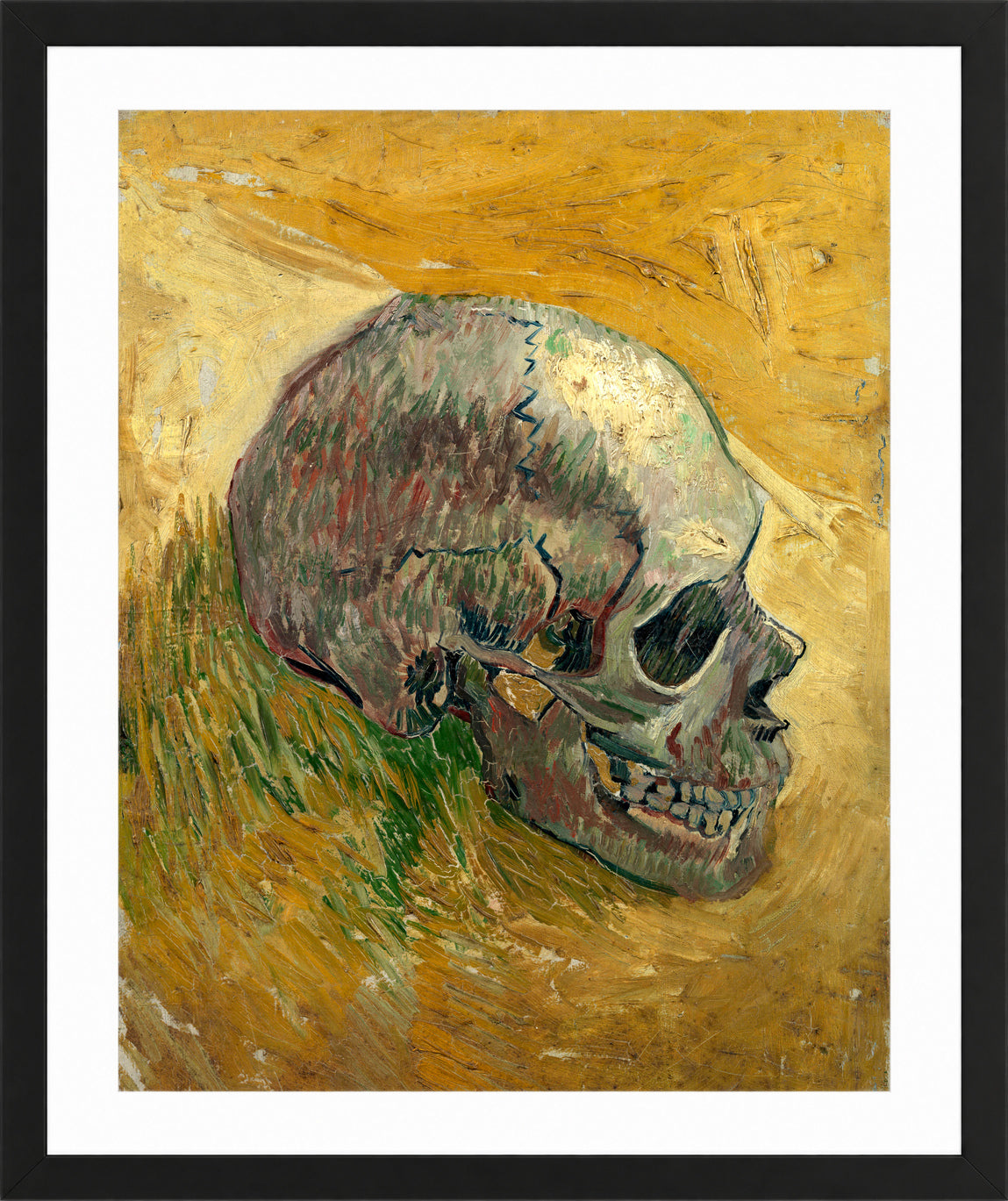 Vincent van Gogh Print, 117 skull_10x8 in a black frame