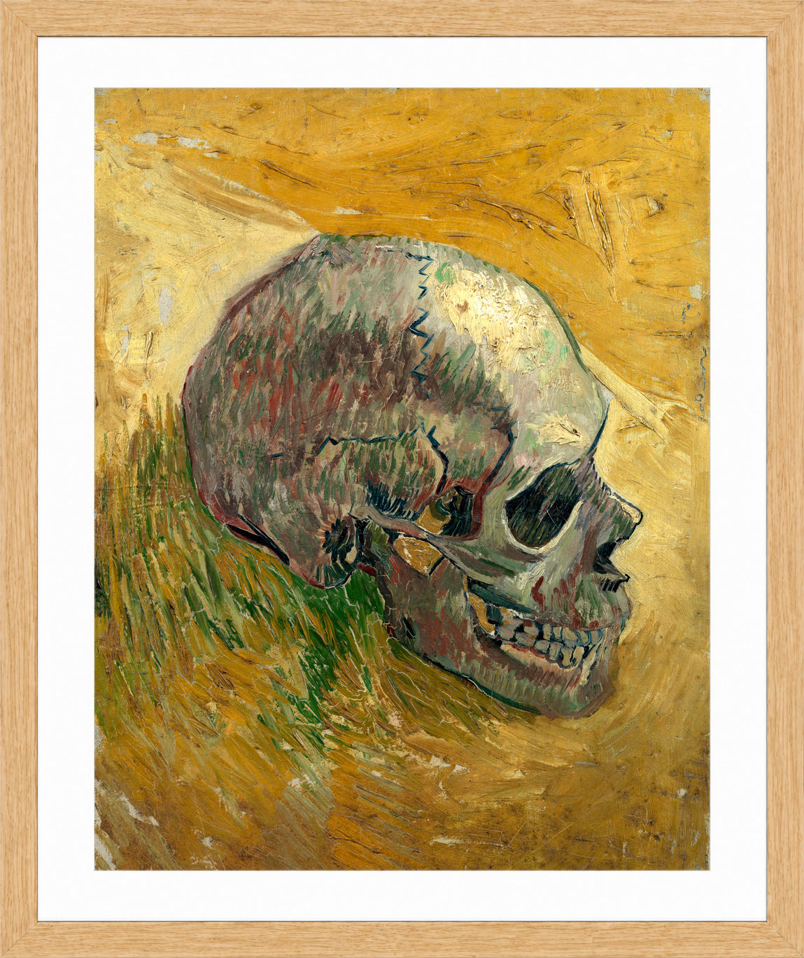 Vincent van Gogh Print, 117 skull_10x8 in an oak frame