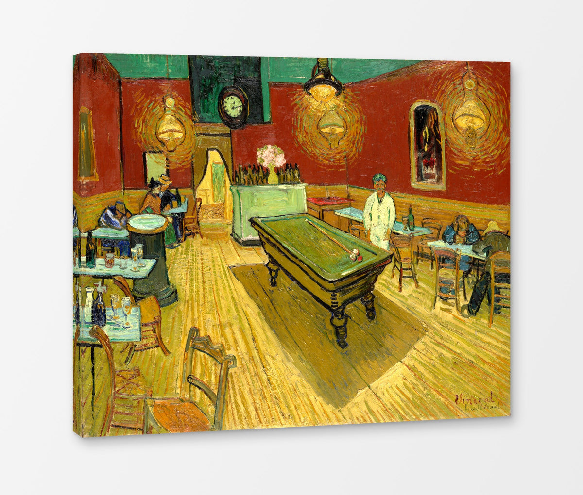 Vincent van Gogh Print, 131 the night cafe_10x8 as a ready-to-hang canvas panel