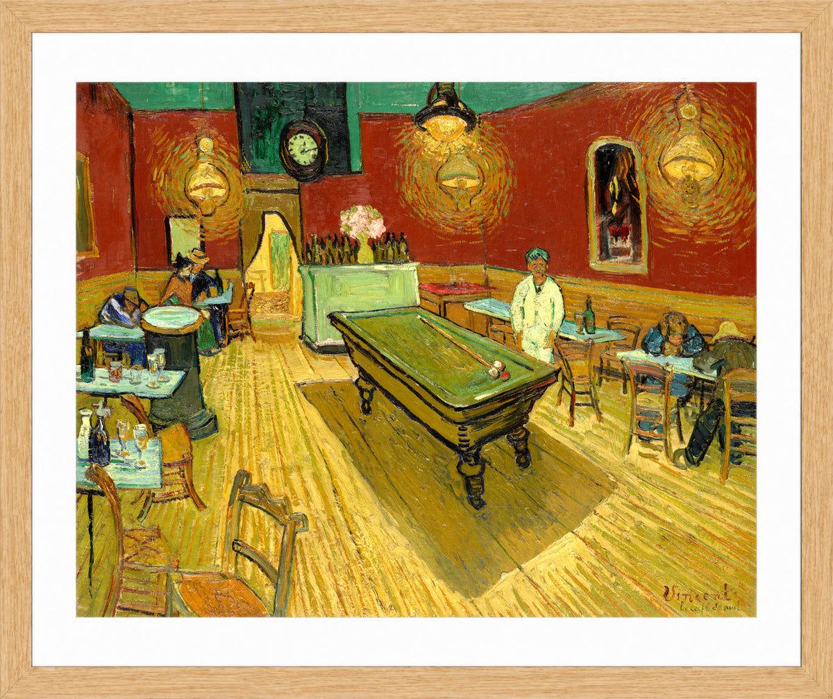 Vincent van Gogh Print, 131 the night cafe_10x8 in an oak frame