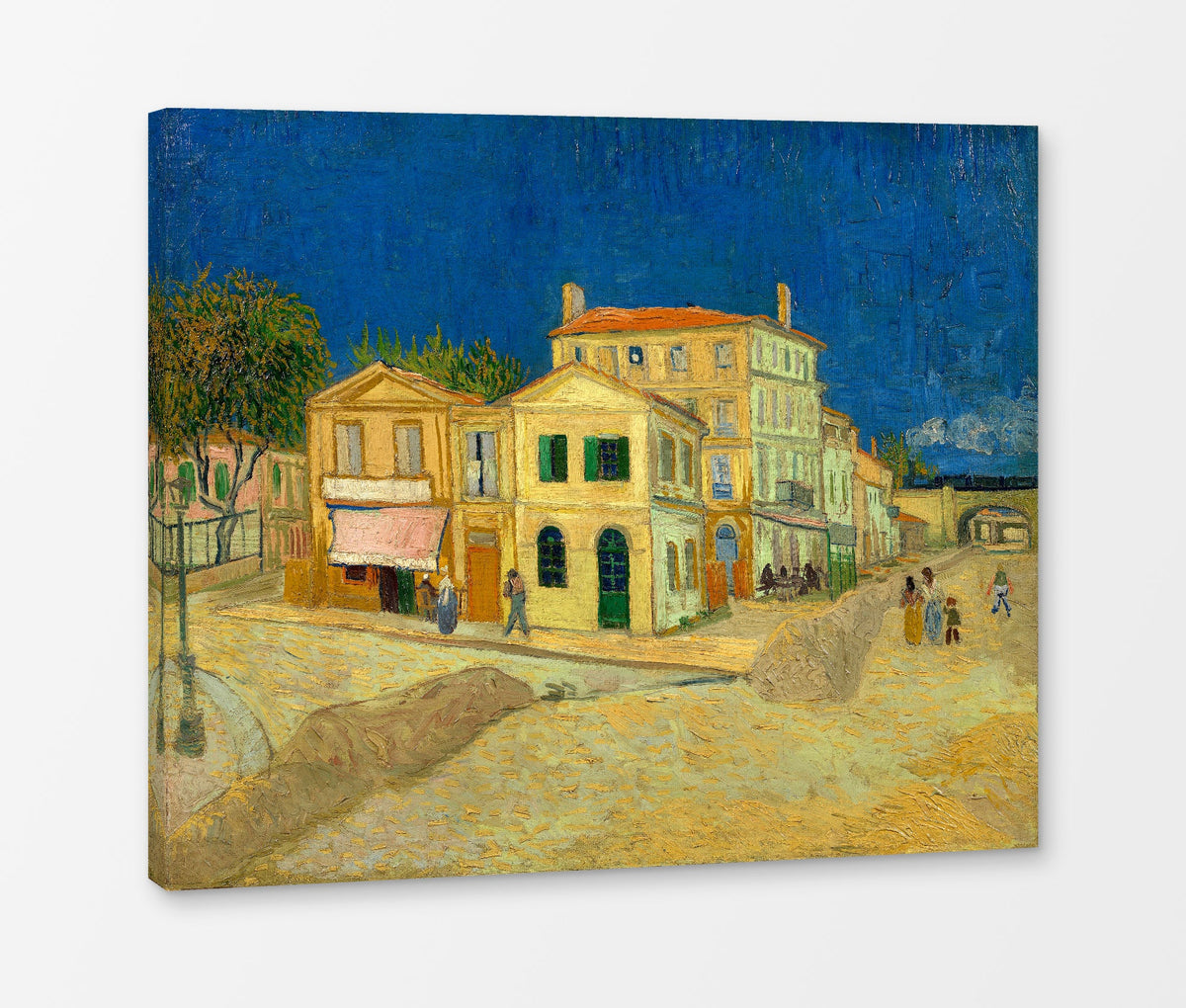 Vincent van Gogh Print, 137 the yellow house_10x8 as a ready-to-hang canvas panel