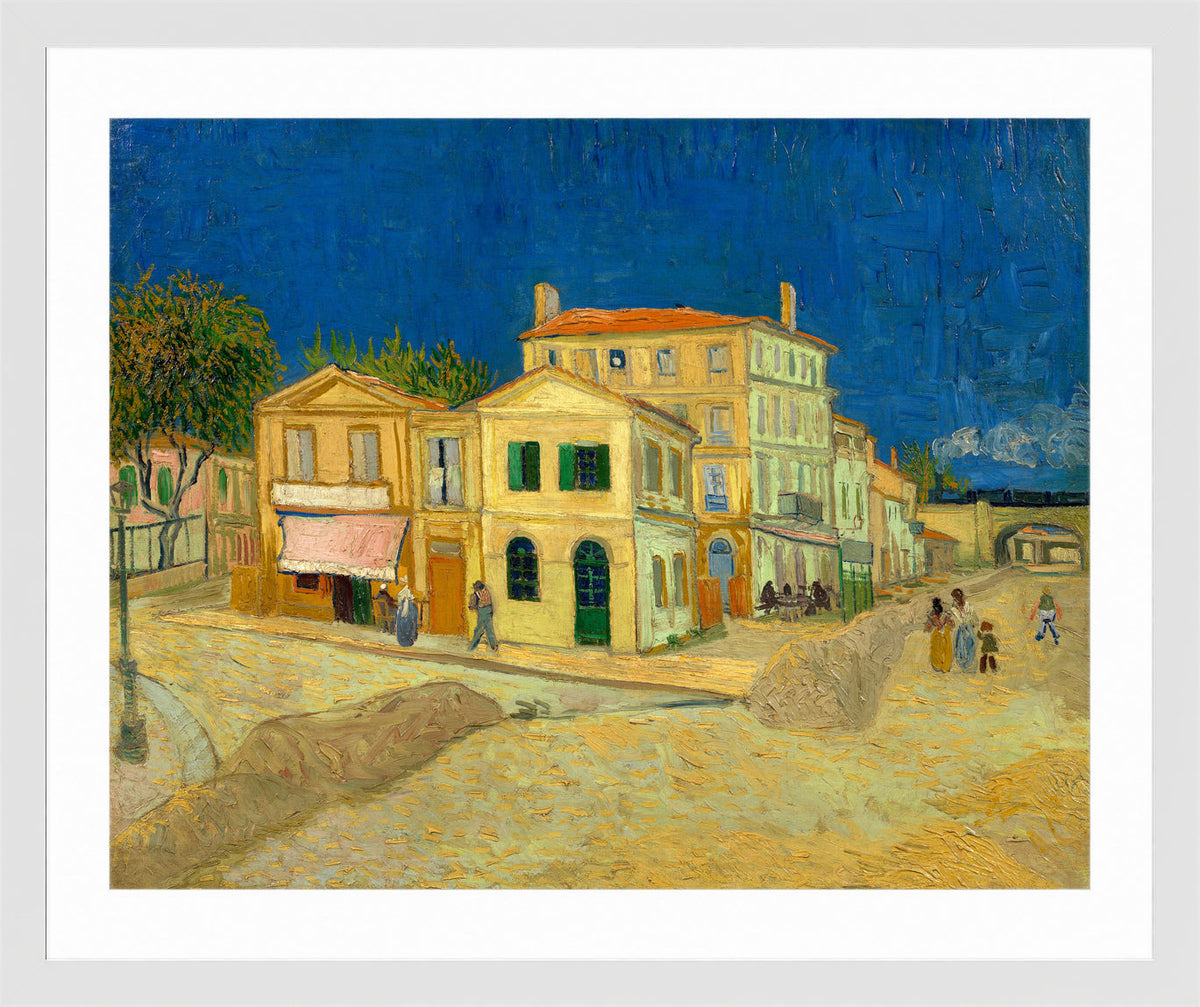 Vincent van Gogh Print, 137 the yellow house_10x8 in a white frame