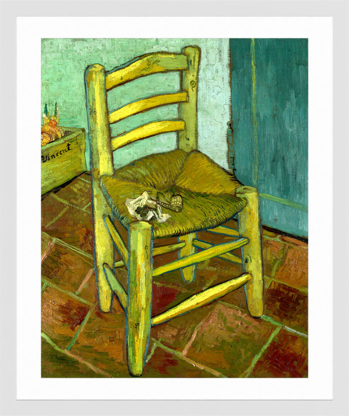 Vincent van Gogh Print, 144 Van Gogh's Chair_10x8 in a white frame