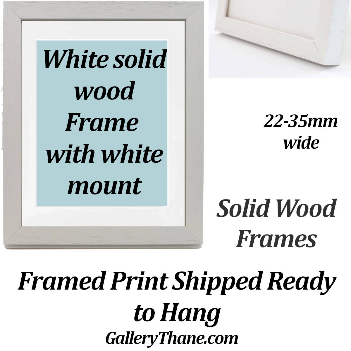 Solid Wood Frames for gallery quality prints exclusively at GalleryThane