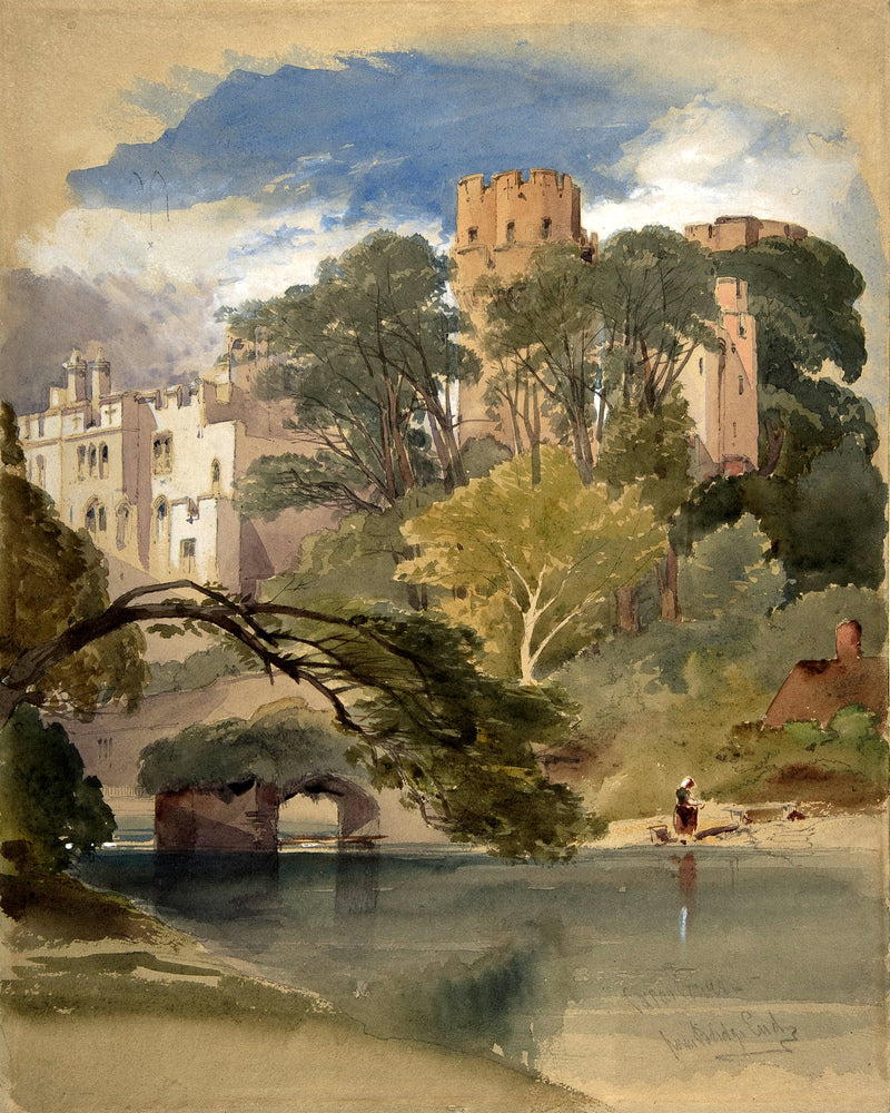 William Callow Print, Caesar’s Tower, Warwick Castle (ca as an unframed print