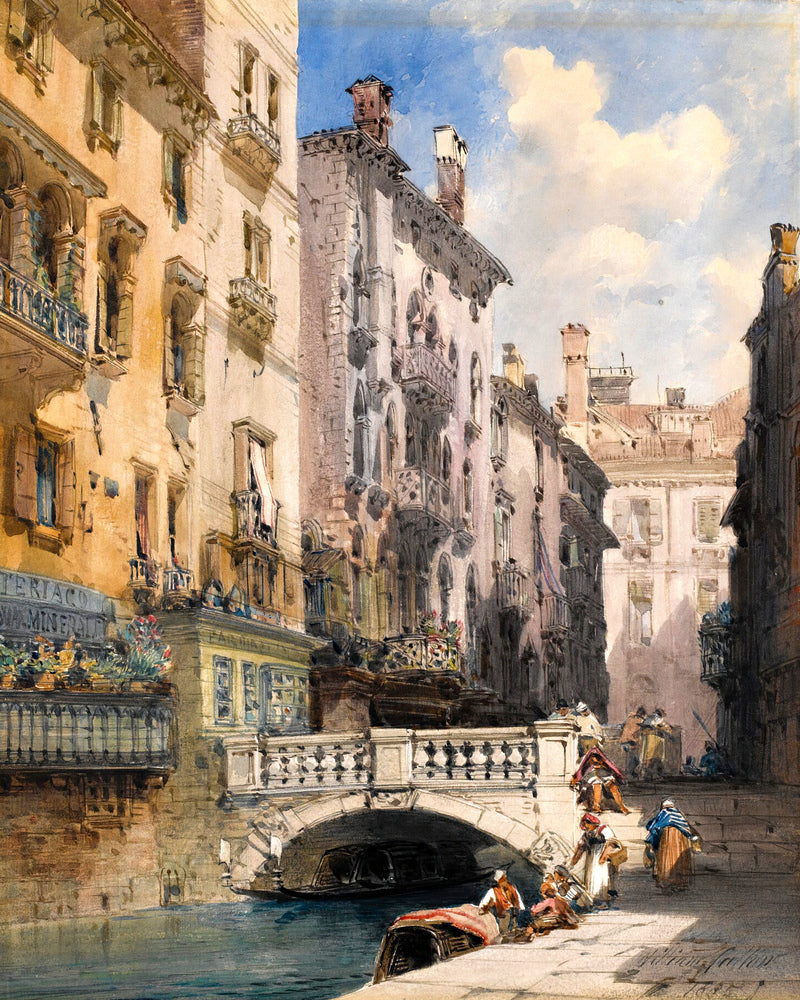 William Callow Print, Canal Barataria, Venice (1885) as an unframed print