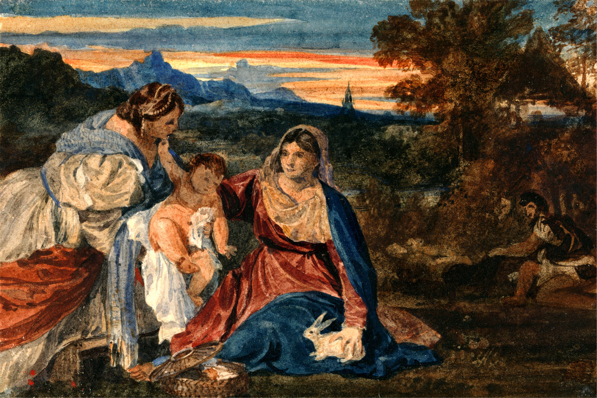 William Callow Print, Madonna with a Rabbit as an unframed print