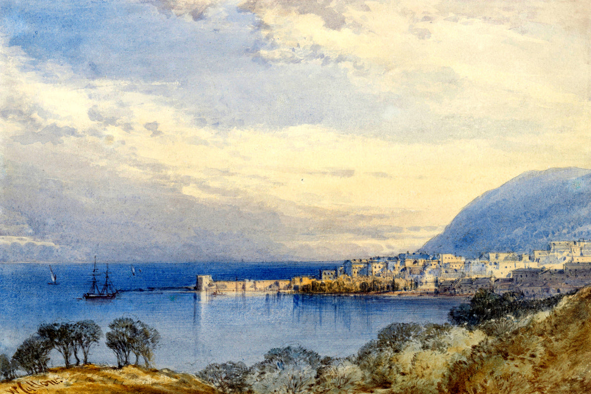 William Callow Print, Menton, France as an unframed print