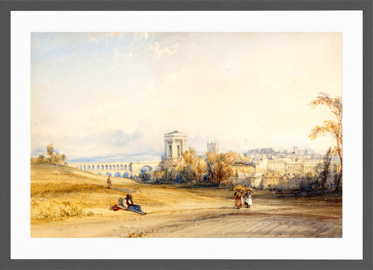 William Callow Print, Montpellier, South of France (c in a dark grey frame