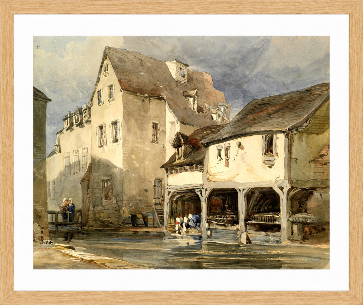 William Callow Print, Moulin St in an oak frame