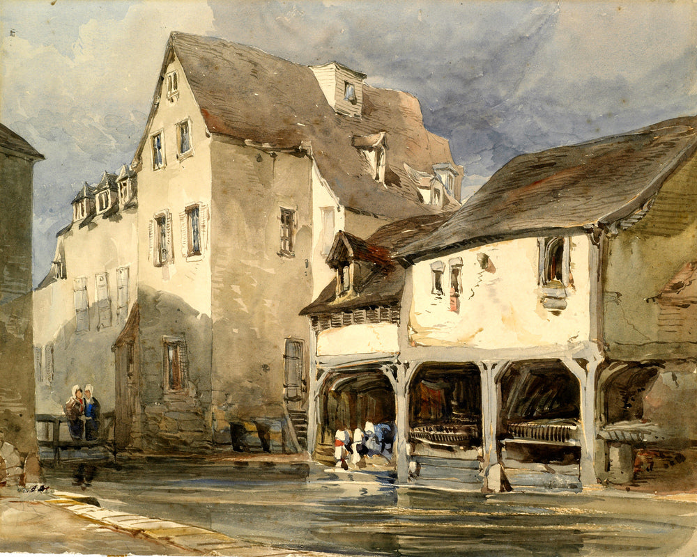 William Callow Print, Moulin St as an unframed print