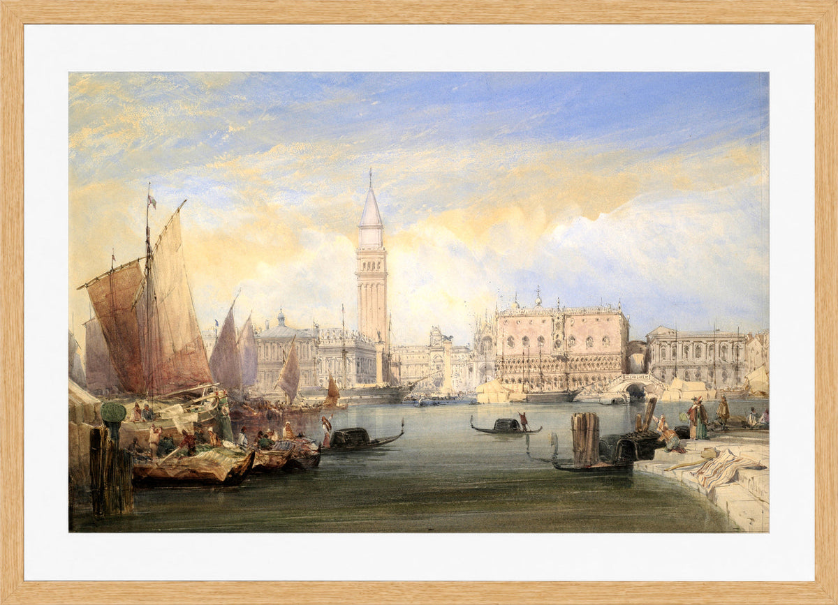 William Callow Print, Venice from St in an oak frame