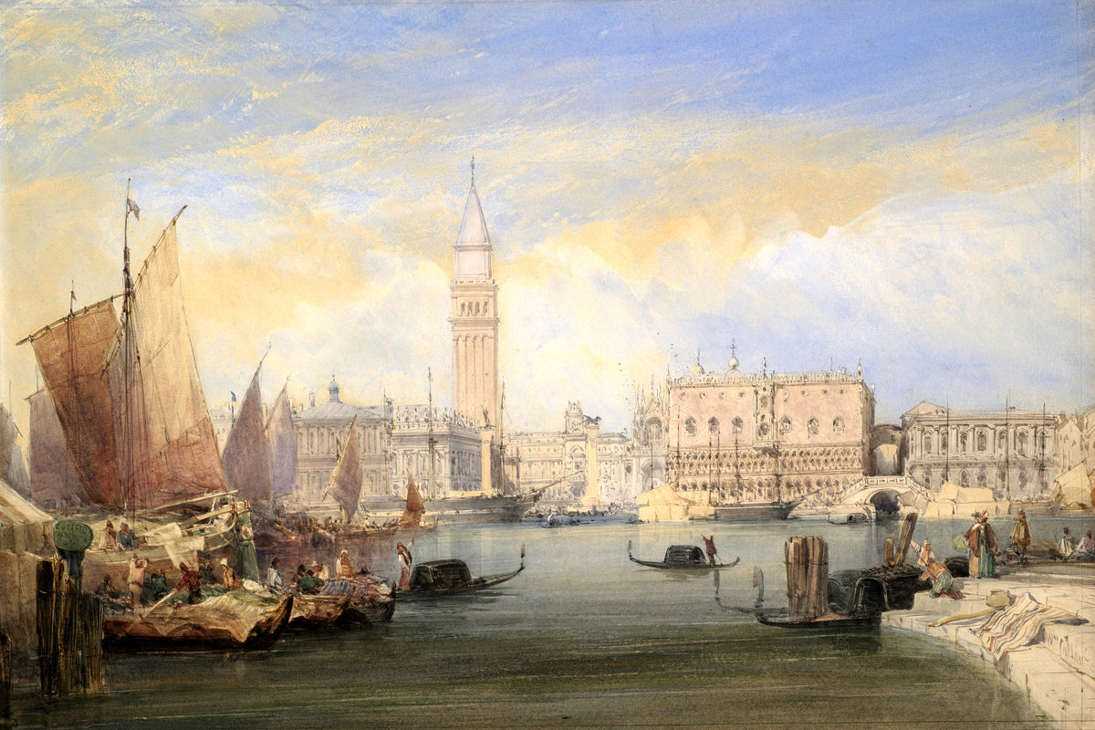 William Callow Print, Venice from St as an unframed print