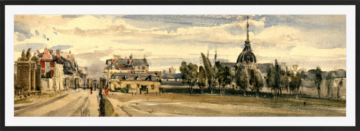 William Callow Print, Versailles (1833) in a black frame