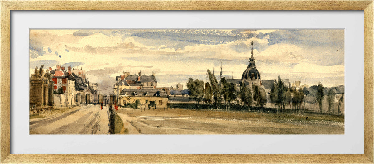 William Callow Print, Versailles (1833) in a gold frame