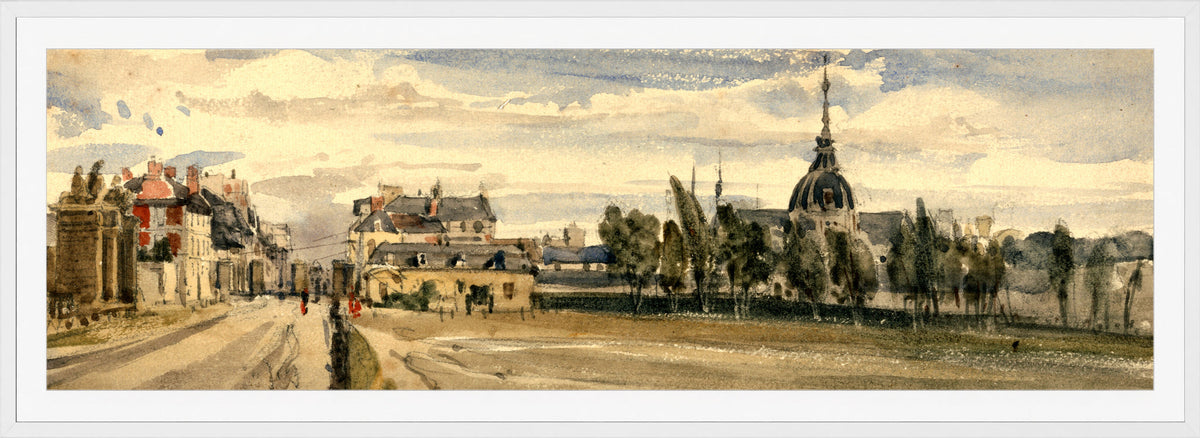 William Callow Print, Versailles (1833) in a white frame