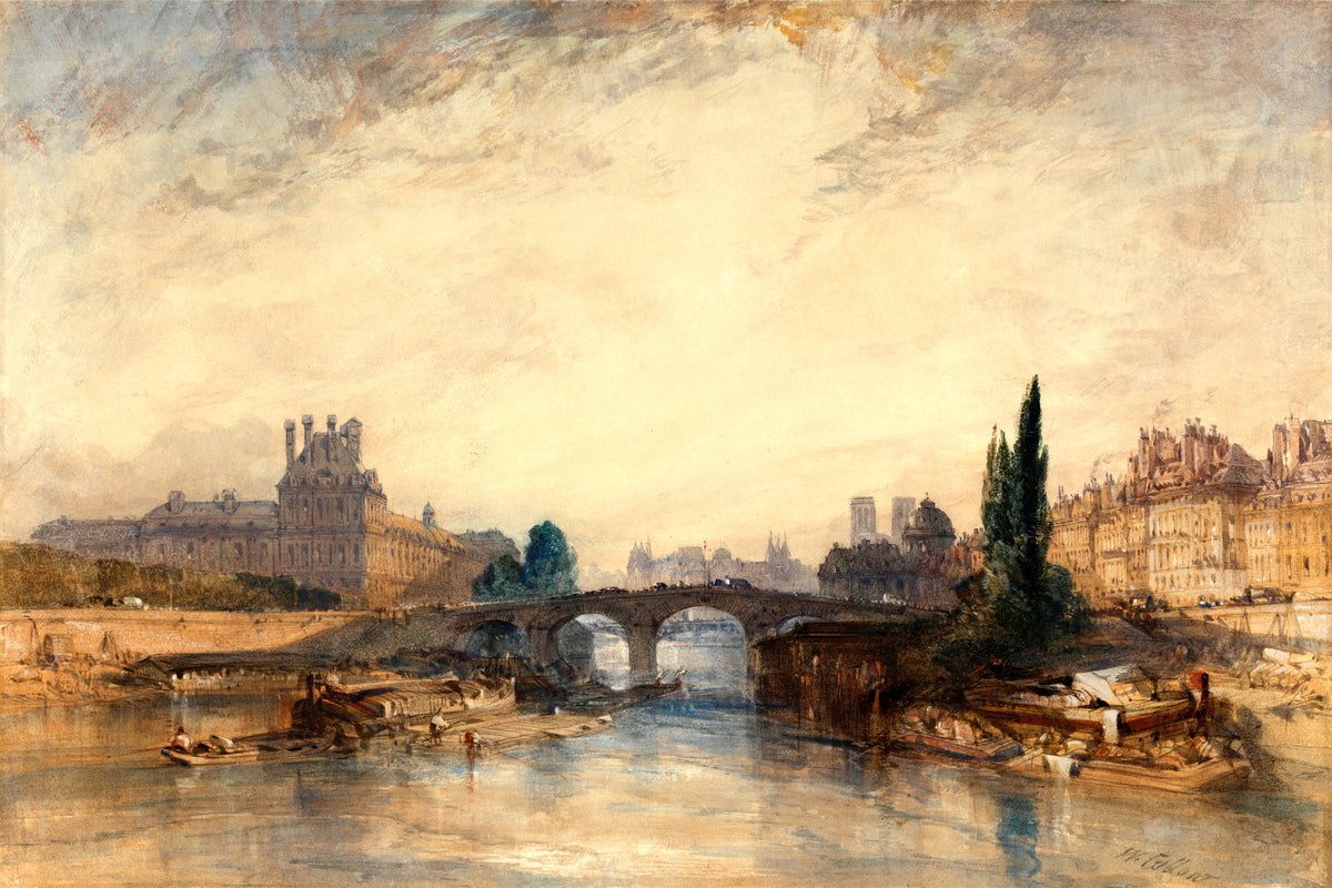 William Callow Print, View of the Pont Royal (ca as an unframed print