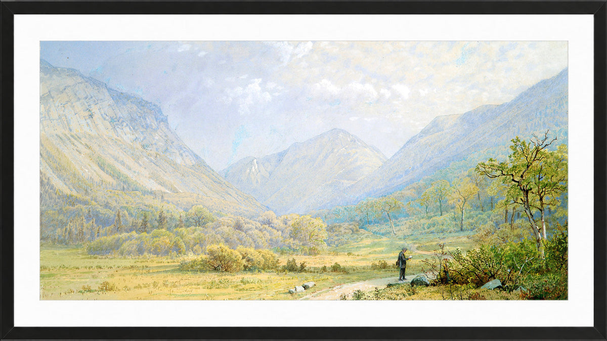 William Trost Richards Print, Franconia Notch, New Hampshire (1872) in a black frame