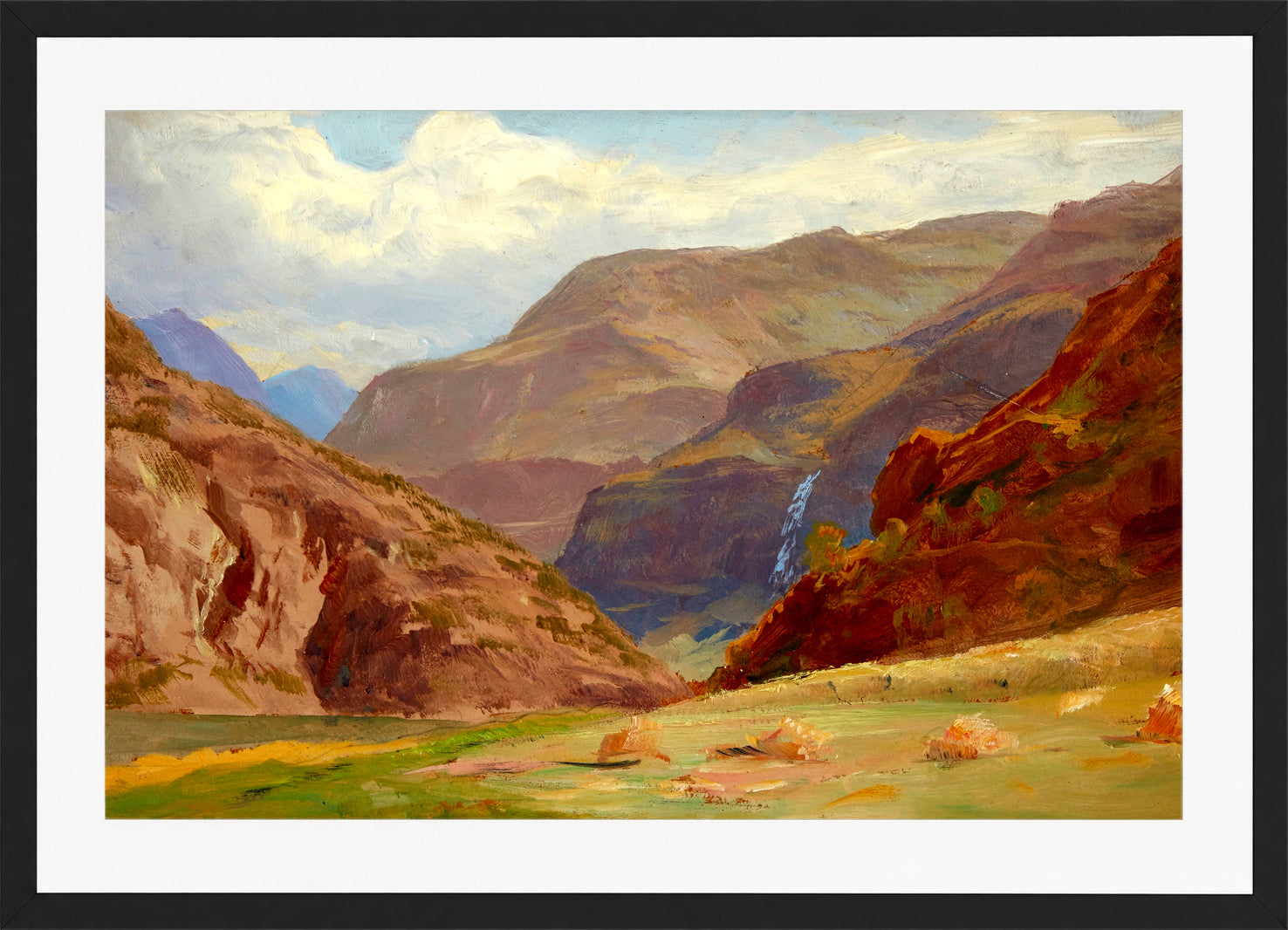 William Trost Richards Print, Norway in a black frame