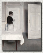 Wilhelm Hammershoi Fine Art Print, Interior With lady
