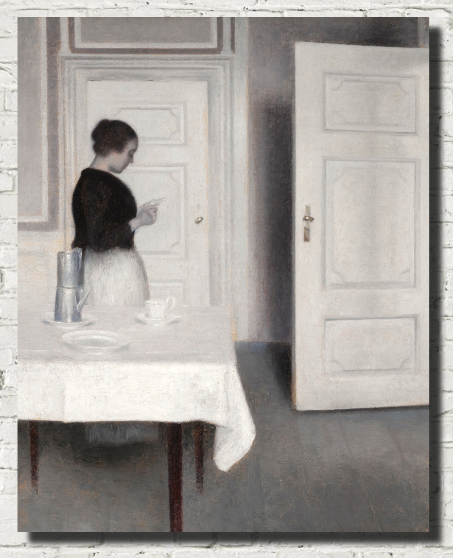 Wilhelm Hammershoi Fine Art Print, Interior With lady