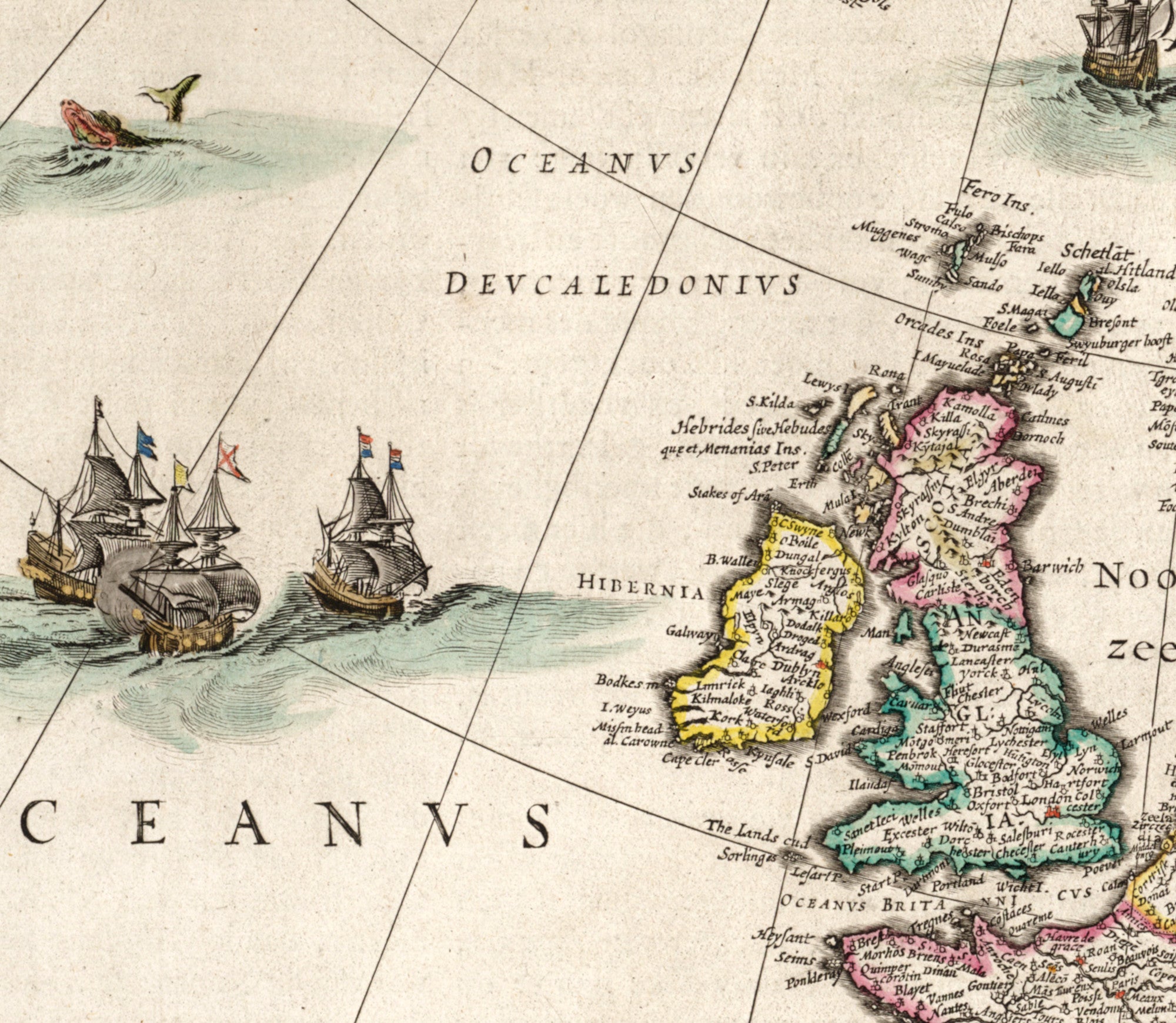 1644 Europa Recens Map, Willem Blaeu