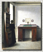 Wilhelm Hammershoi Fine Art Print, Interior With Lady Reading