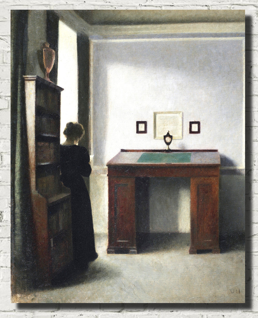 Wilhelm Hammershoi Fine Art Print, Interior With Lady Reading