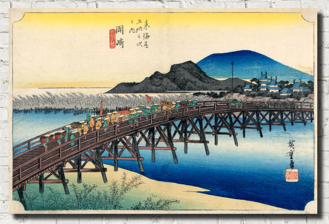 Andō Hiroshige, Japanese Art, 53 Stations Tokaido : Okazaki