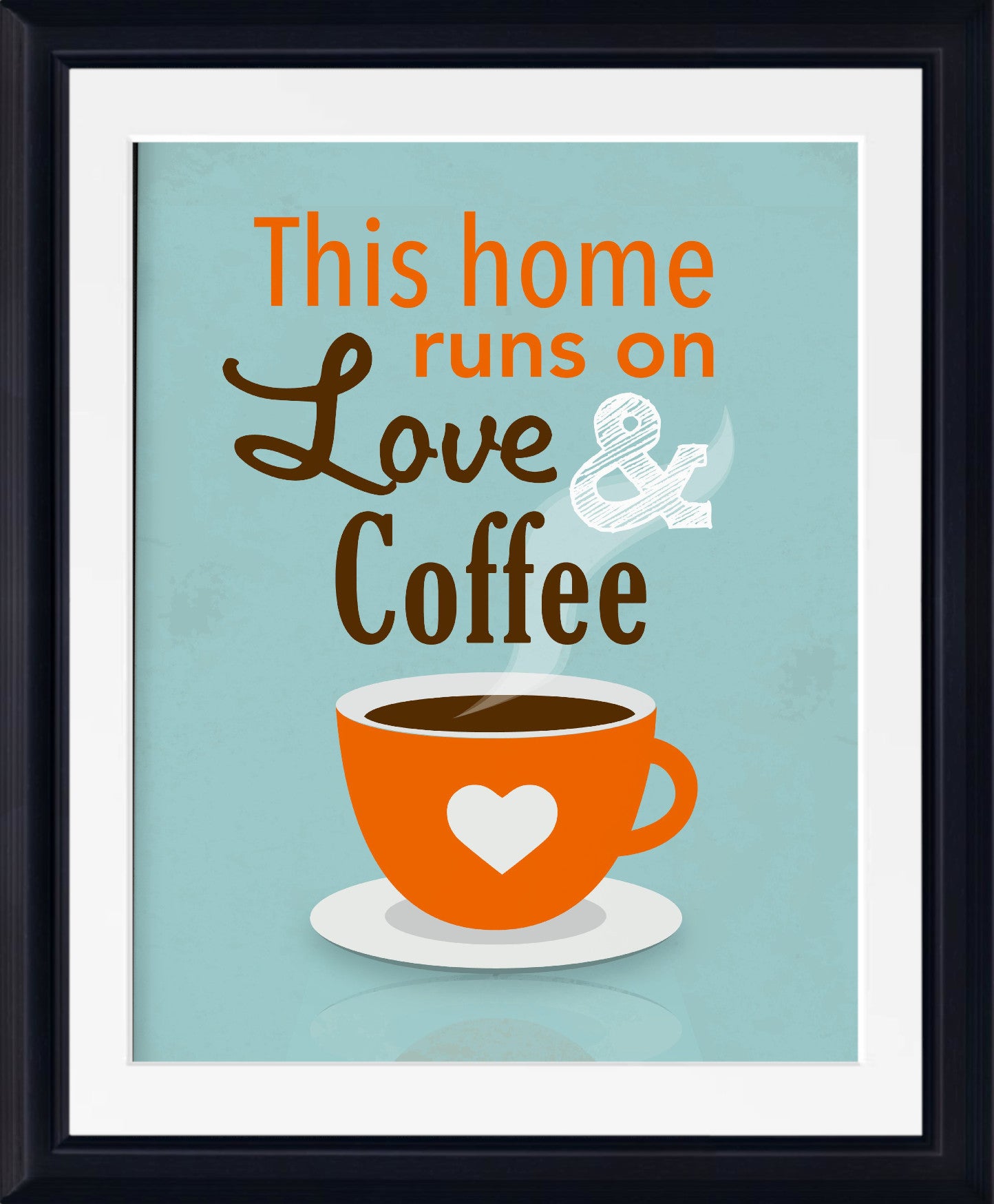 Coffee Lover Print Framed Vintage Advertising Poster Art