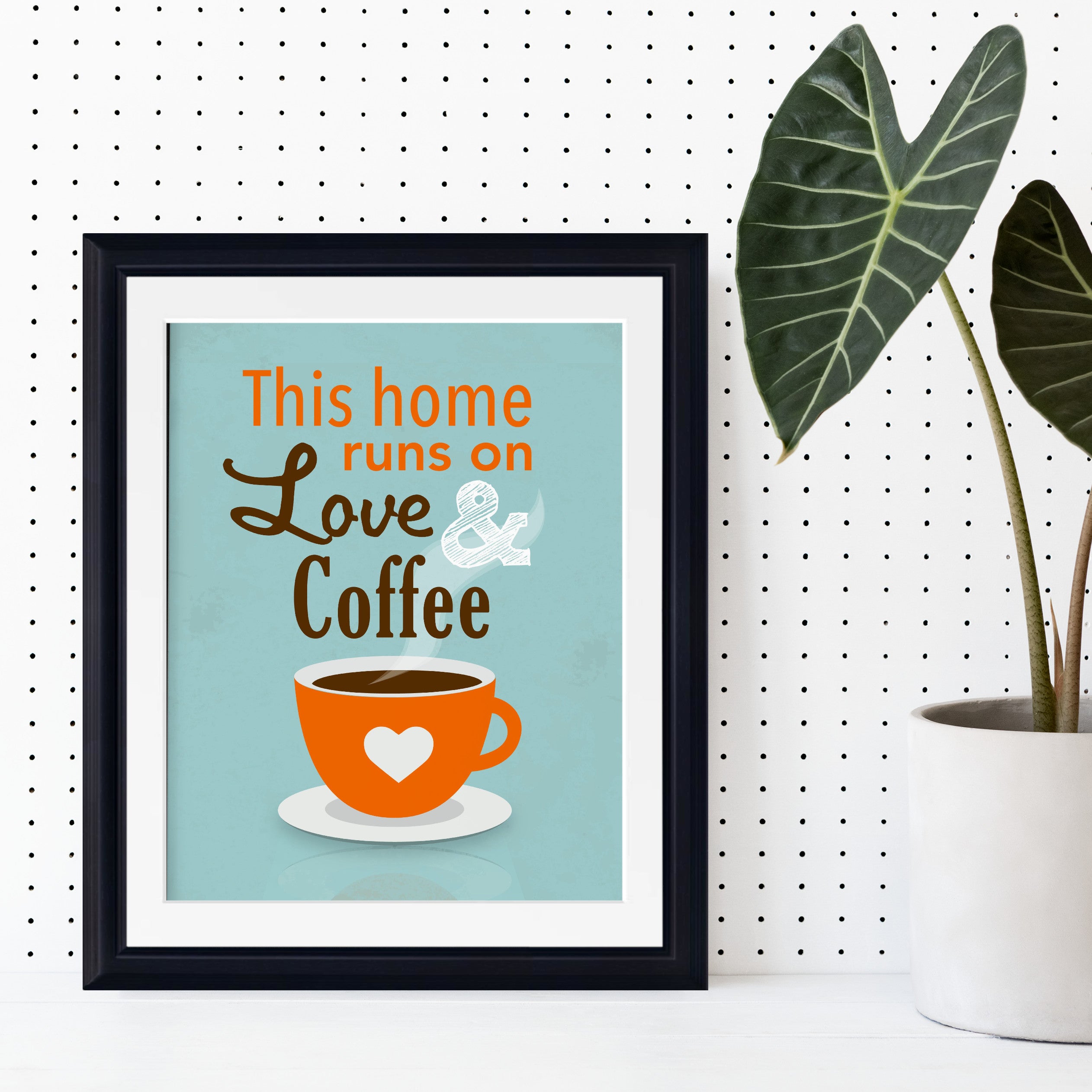 Coffee Lover Print Framed Vintage Advertising Poster Art