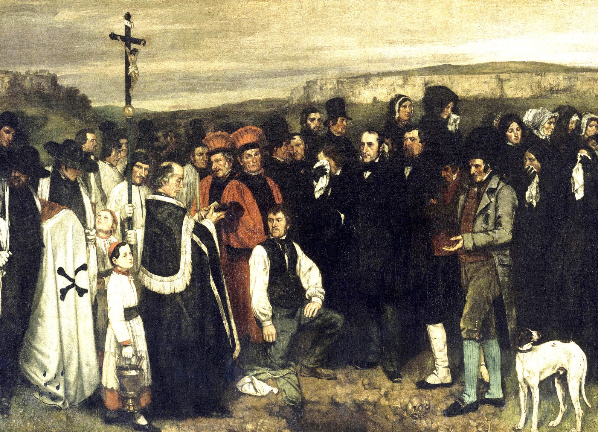 Gustave Courbet Fine Art Print, A Burial at Ornans
