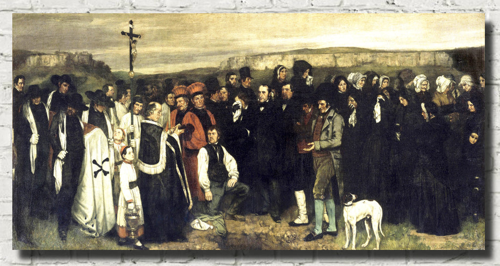 Gustave Courbet Fine Art Print, A Burial at Ornans