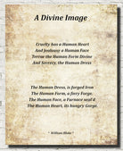 A Divine Image Poem by William Blake, Typography Print