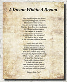 A Dream Within A Dream Poem by Edgar Allan Poe, Typography Print