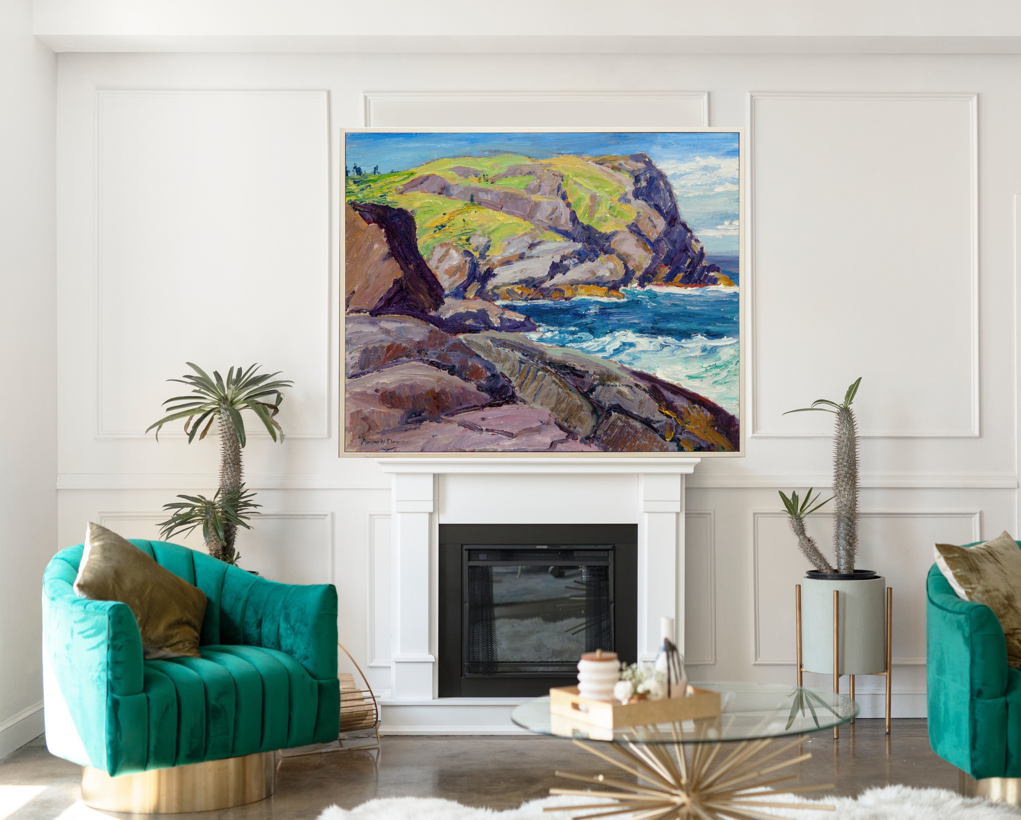 A Maine Headland (Rocky Coast), Arthur Wesley Dow Fine Art Print