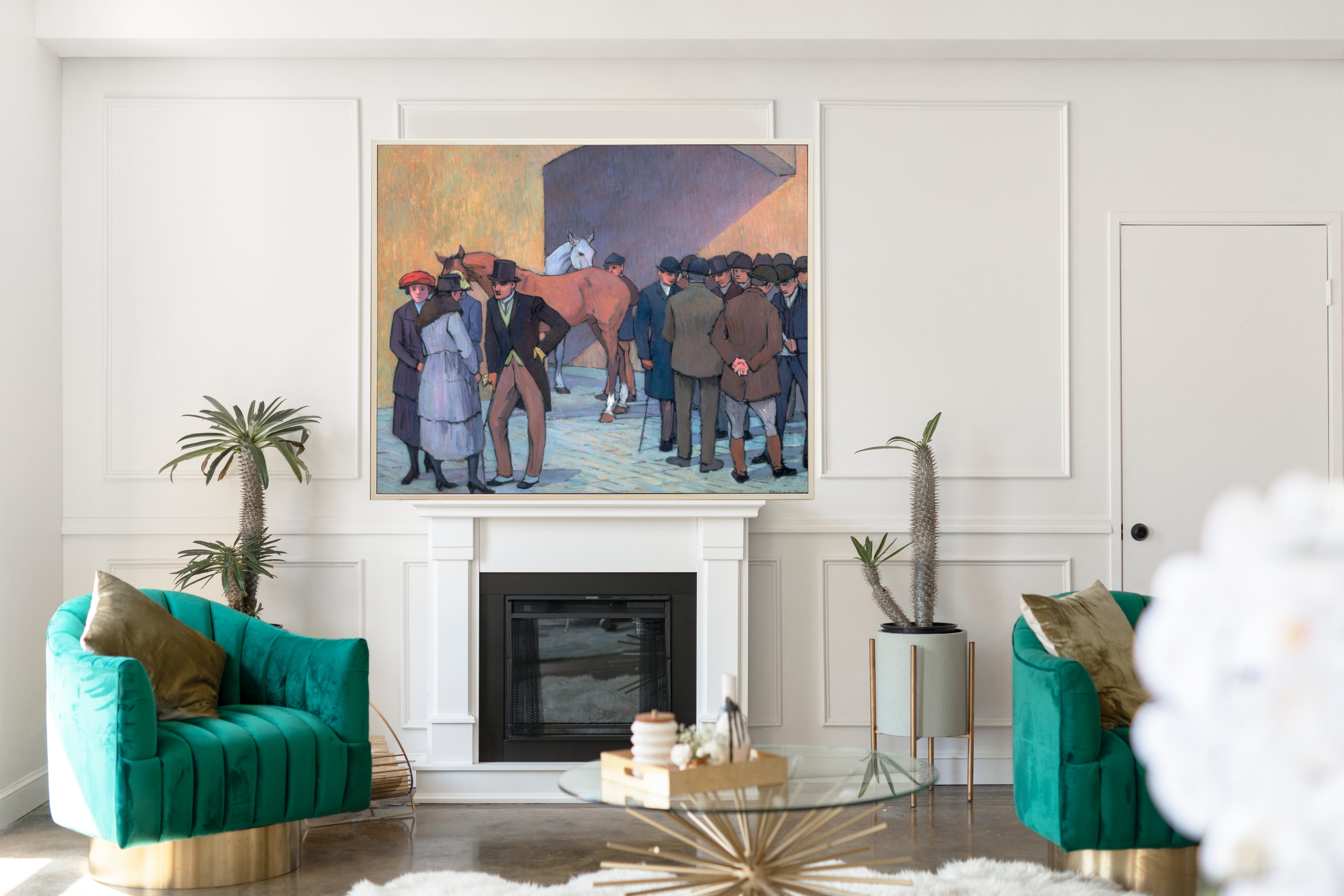 A Morning at Tattersall’s, Robert Polhill Bevan Fine Art Print