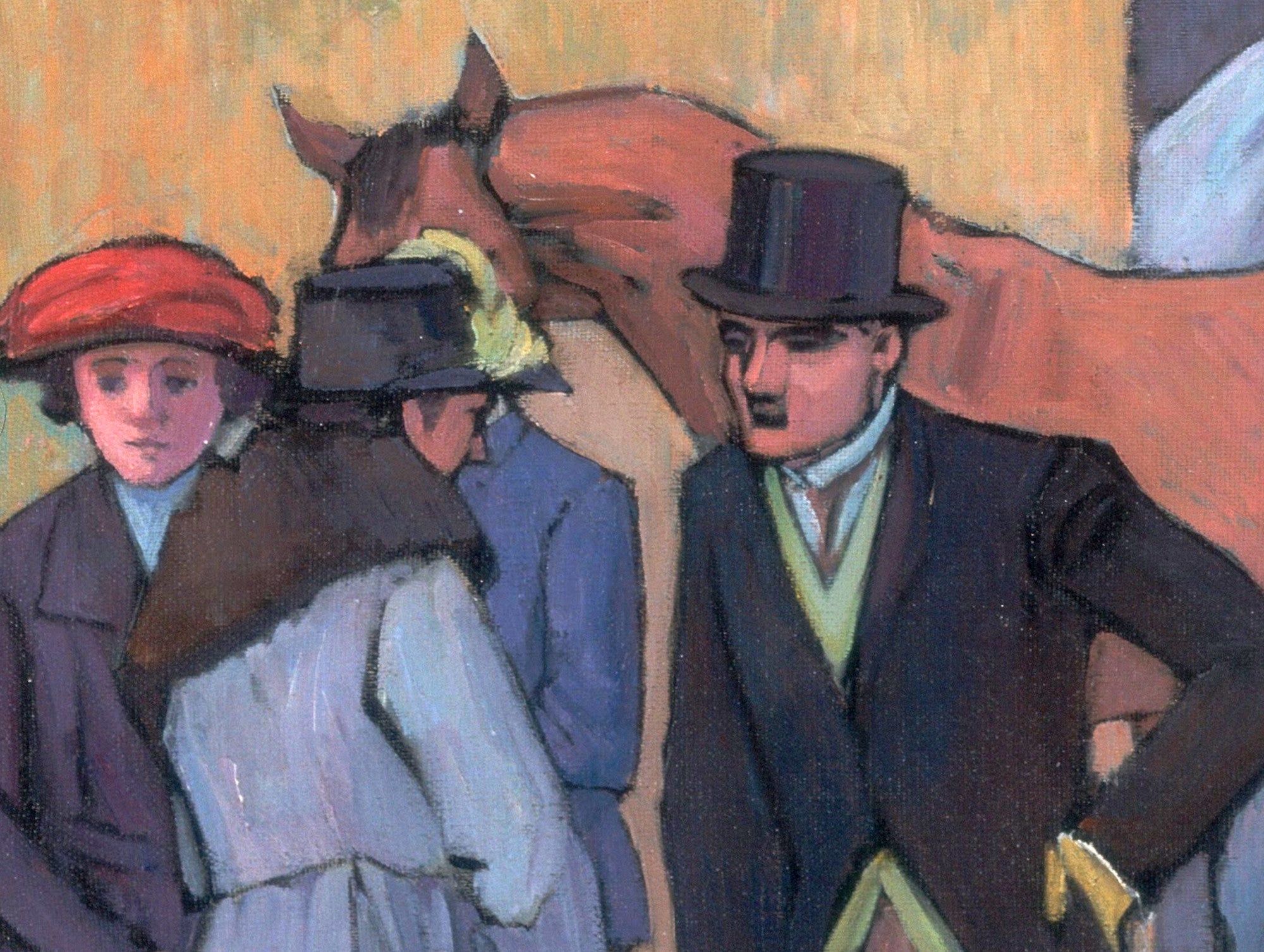 A Morning at Tattersall’s, Robert Polhill Bevan Fine Art Print