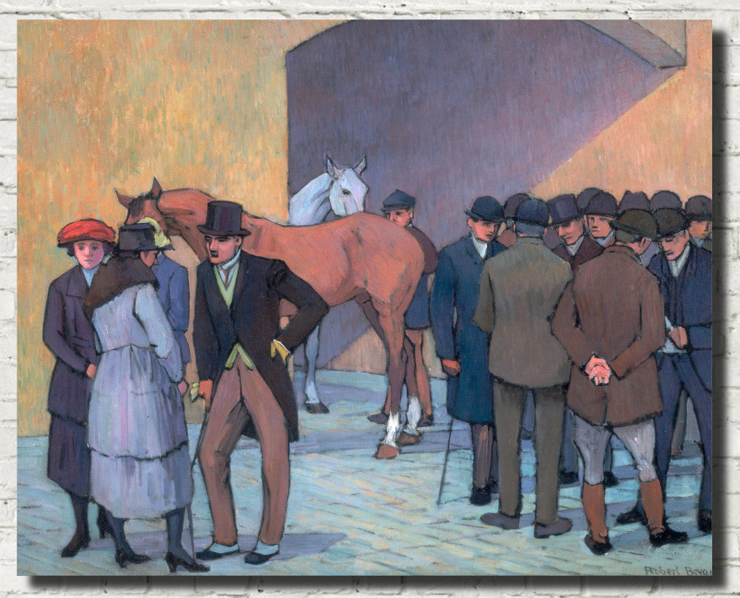 A Morning at Tattersall’s, Robert Polhill Bevan Fine Art Print