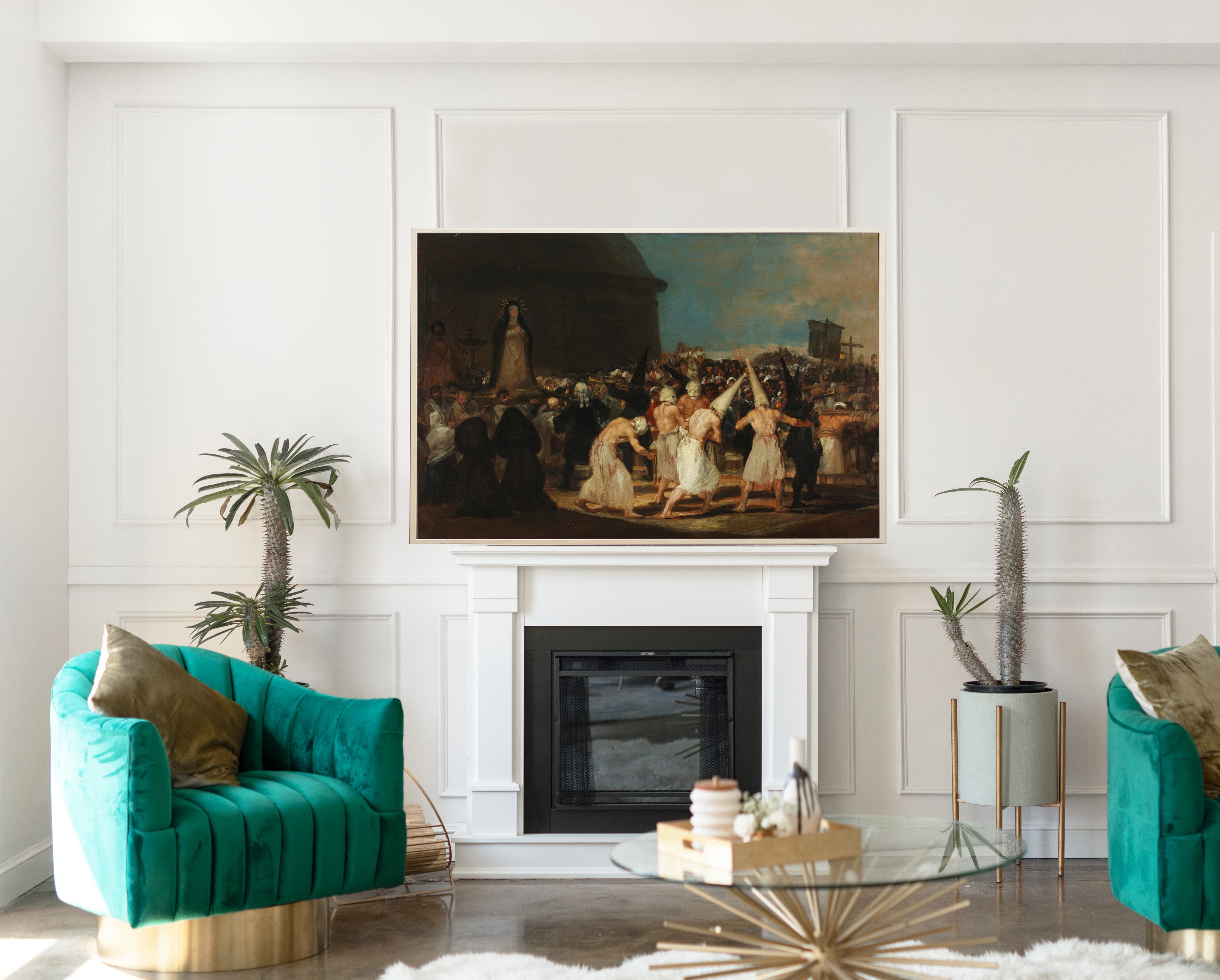 A Procession of Flagellants, Francisco Goya Fine Art Print