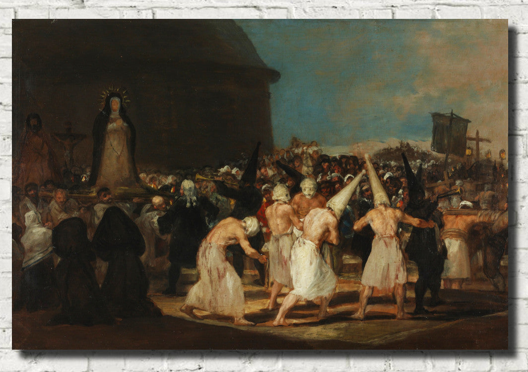 A Procession of Flagellants, Francisco Goya Fine Art Print