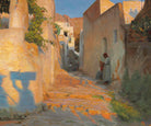 Peter Ilsted Fine Art Print, A Street Scene in Tunisia
