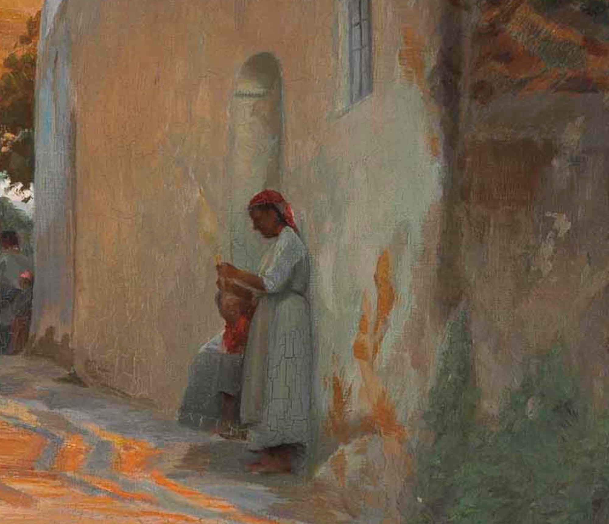 Peter Ilsted Fine Art Print, A Street Scene in Tunisia