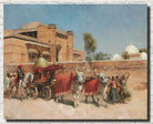 Edwin Lord Weeks Fine Art Print, A Wedding Procession before a Palace in Rajasthan