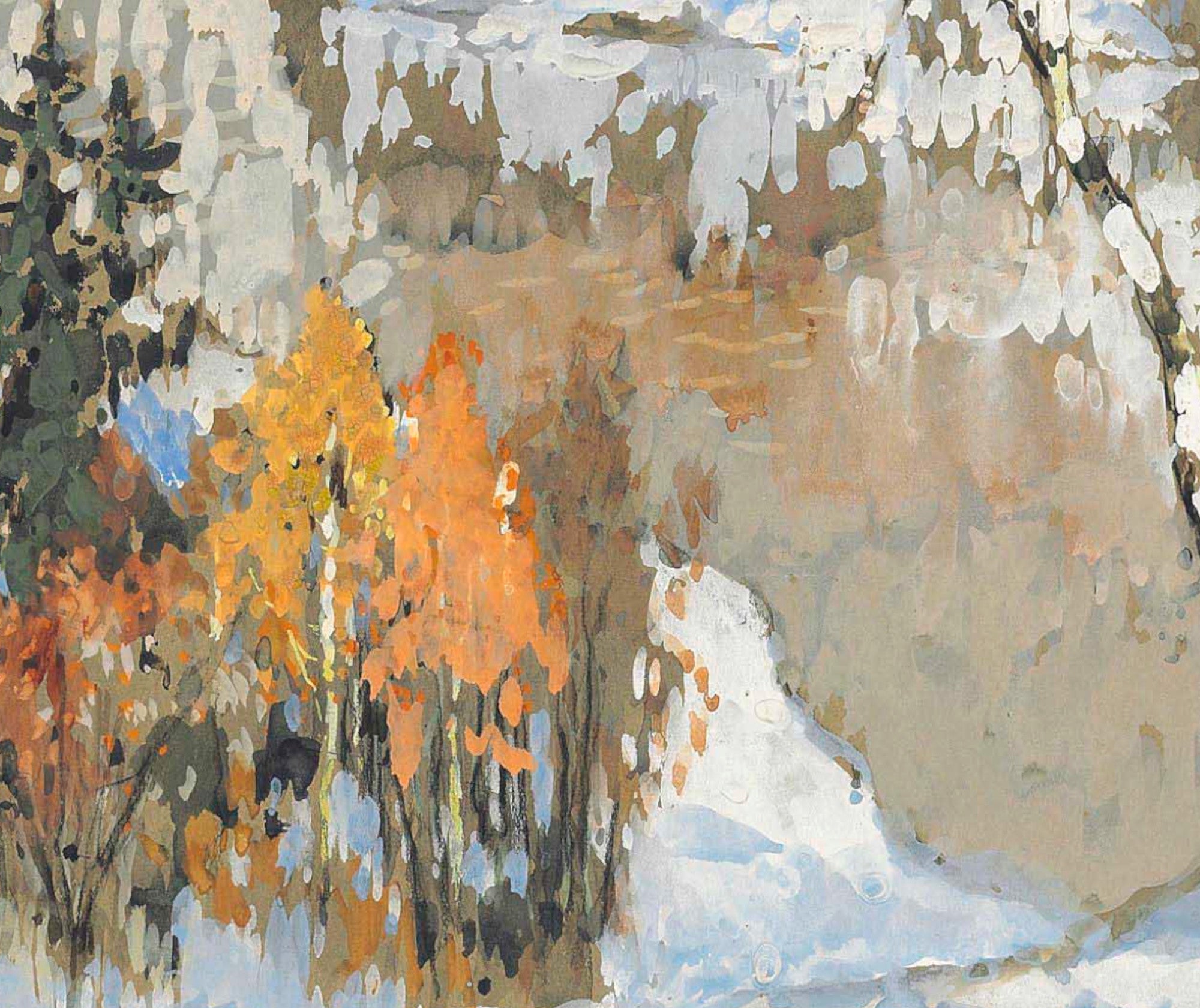 Konstantin Gorbatov Fine Art Print, A Winter Landscape