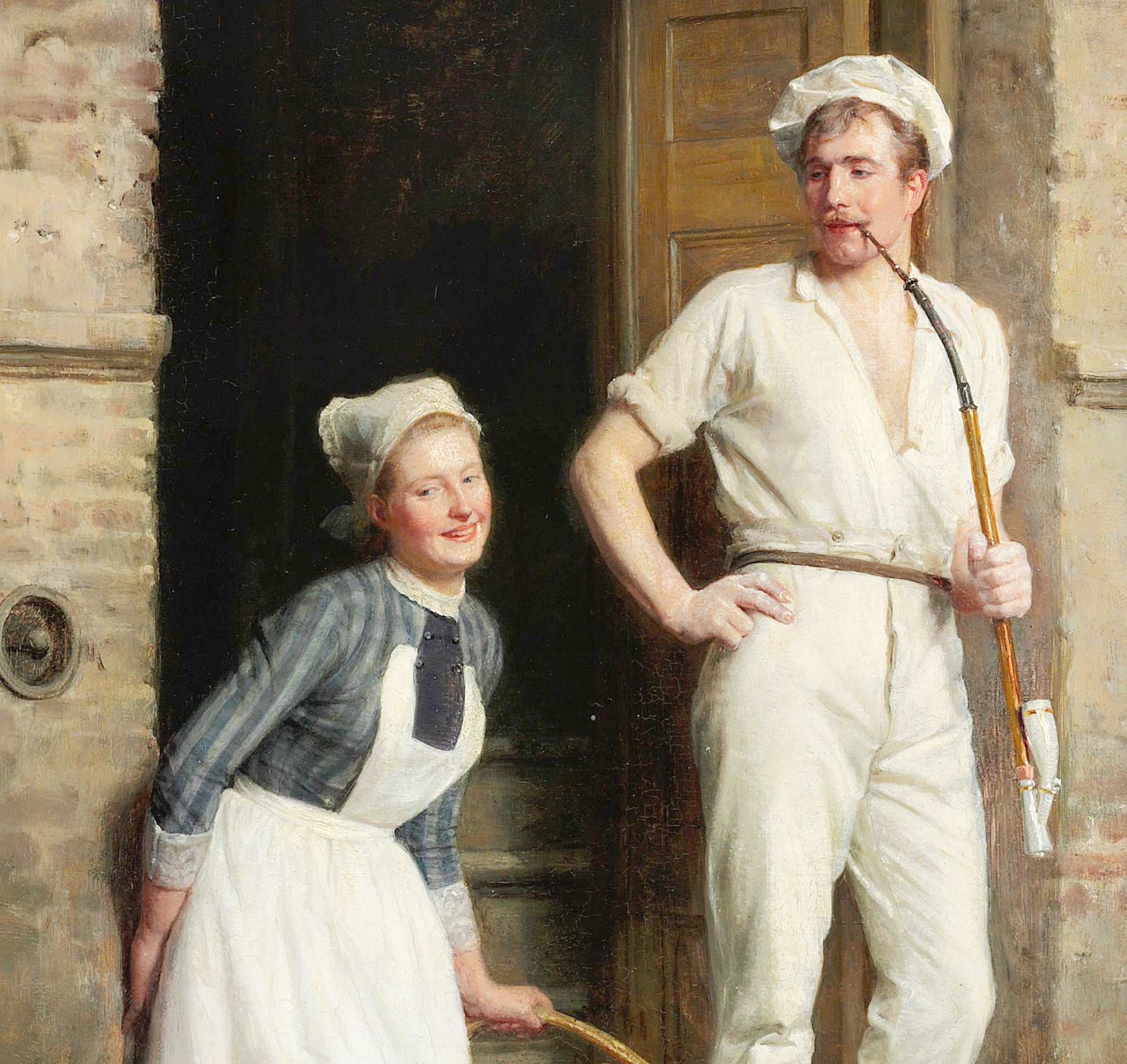 Carl Bloch Fine Art Print, A Young Baker Cooling Down